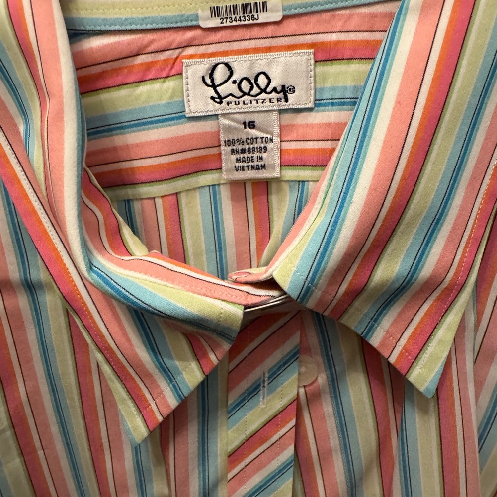 Lilly Pulitzer Men's Pastel Multistripe Button-Down Shirt